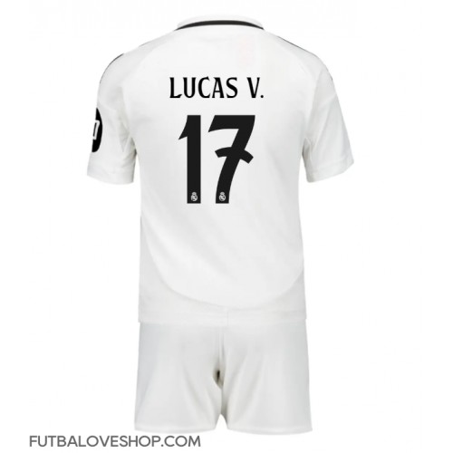 Dres Real Madrid Lucas Vazquez #17 Domáci pre deti 2024-25 Krátky Rukáv (+ trenírky)